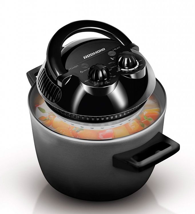 С помощью аэрогриля можно готовить в любой емкости