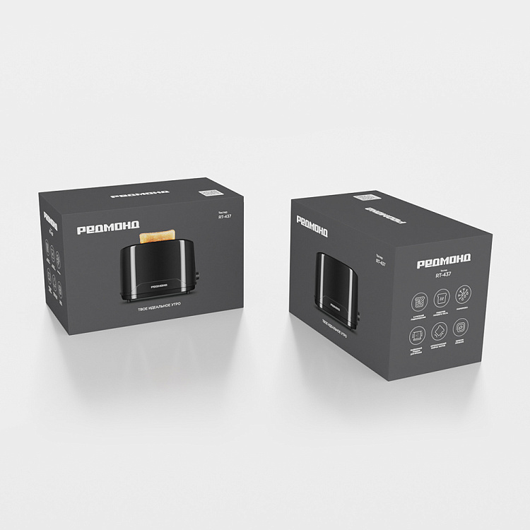 Тостер РЕДМОНД RT-437 (черный) - фото 9 - купить в интернет-магазине Редмонд