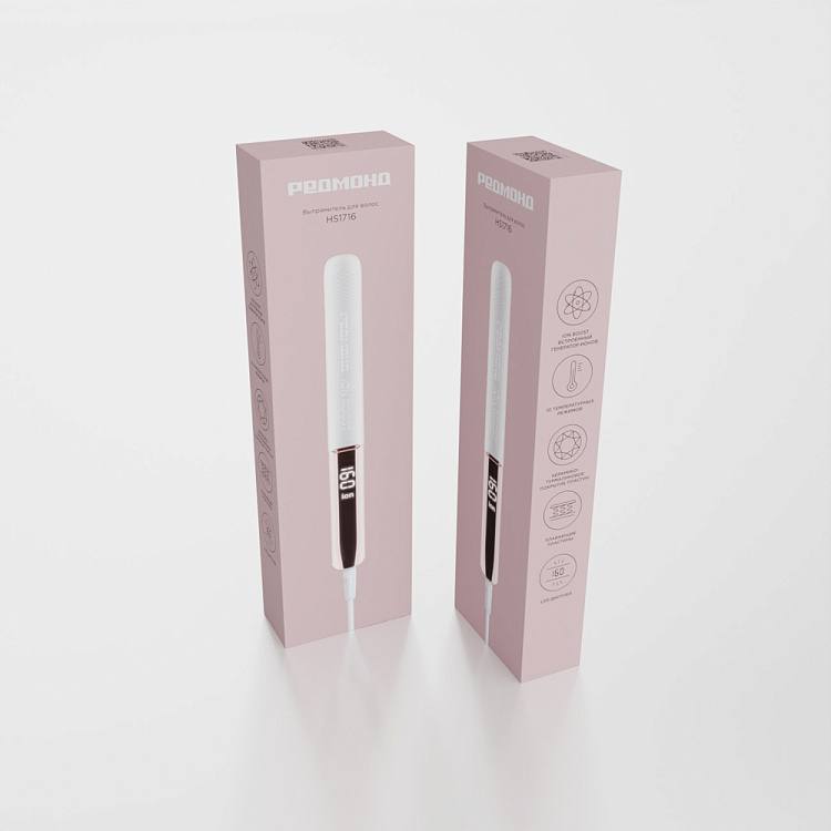 Выпрямитель для волос РЕДМОНД HS1716 (белый) - фото 9 - купить в интернет-магазине Редмонд