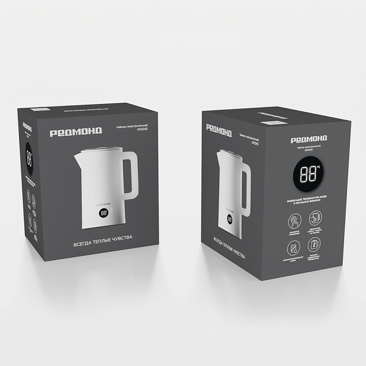 Электрический чайник РЕДМОНД KM245 (белый) - фото 8 - купить в интернет-магазине Редмонд