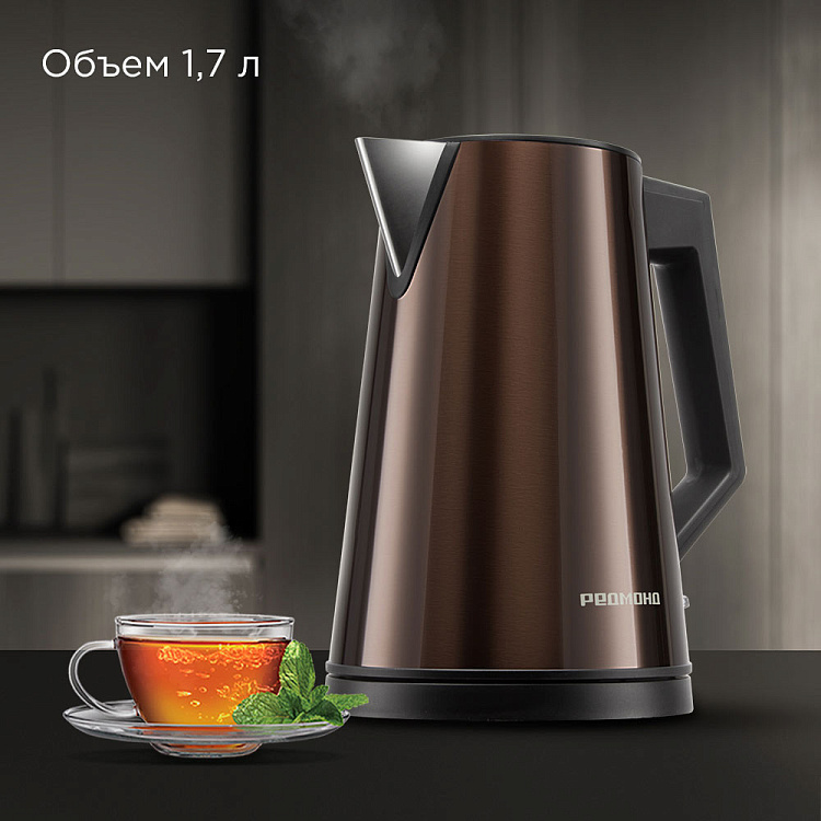 Электрический чайник РЕДМОНД KM244 (коричневый) - фото 4 - купить в интернет-магазине Редмонд