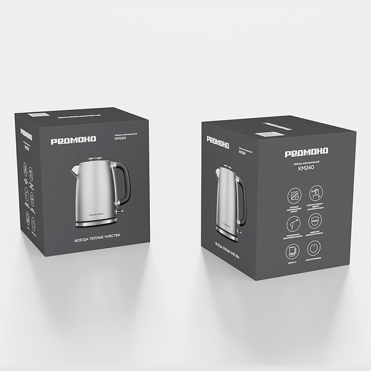 Электрический чайник РЕДМОНД KM240 (cерый) - фото 10 - купить в интернет-магазине Редмонд
