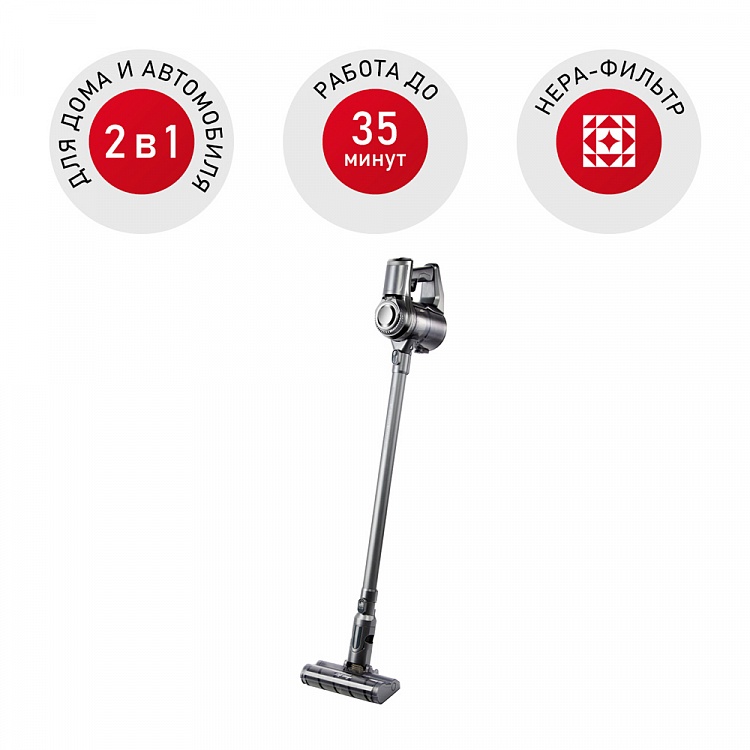 Пылесос вертикальный беспроводной REDMOND RV-UR374 - фото - купить в интернет-магазине Редмонд