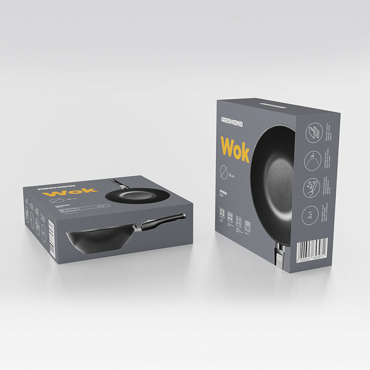 Сковорода вок REDMOND Black 26 см PF5505 - фото 9 - купить в интернет-магазине Редмонд