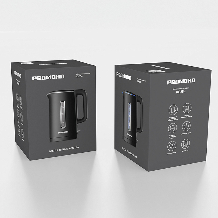 Электрический чайник РЕДМОНД KG254 (черный) - фото 10 - купить в интернет-магазине Редмонд