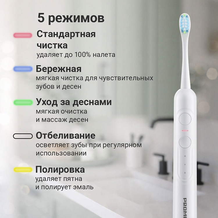 Электрическая зубная щетка РЕДМОНД TB4604 (белый) - фото 3 - купить в интернет-магазине Редмонд