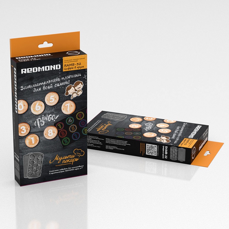 Панель "Цифры в круге" для мультипекаря REDMOND (форма для выпечки печенья и пряников) RAMB-32 - фото 4 - купить в интернет-магазине Редмонд