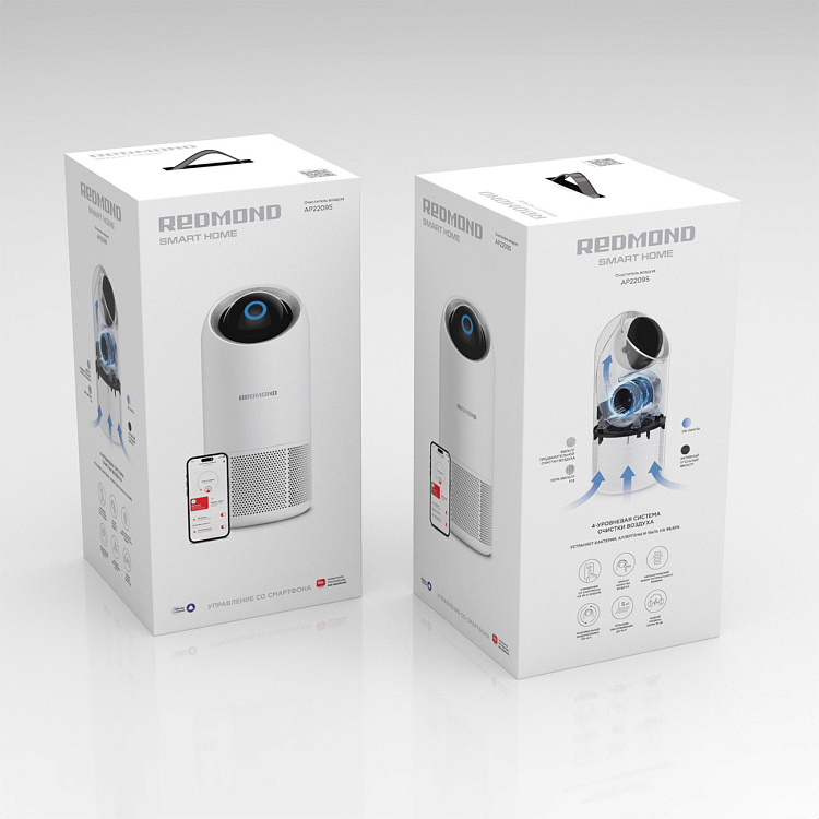 Умный очиститель воздуха REDMOND AP2209S - фото 11 - купить в интернет-магазине Редмонд