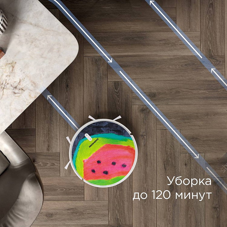 Умный робот-пылесос REDMOND RV-R640S WiFi (арбуз) - фото 7 - купить в интернет-магазине Редмонд