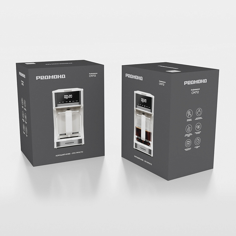 Кофеварка РЕДМОНД CM712 (белый) - фото 10 - купить в интернет-магазине Редмонд