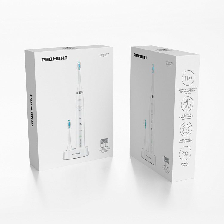 Электрическая зубная щетка РЕДМОНД TB4601 (белый) - фото 12 - купить в интернет-магазине Редмонд