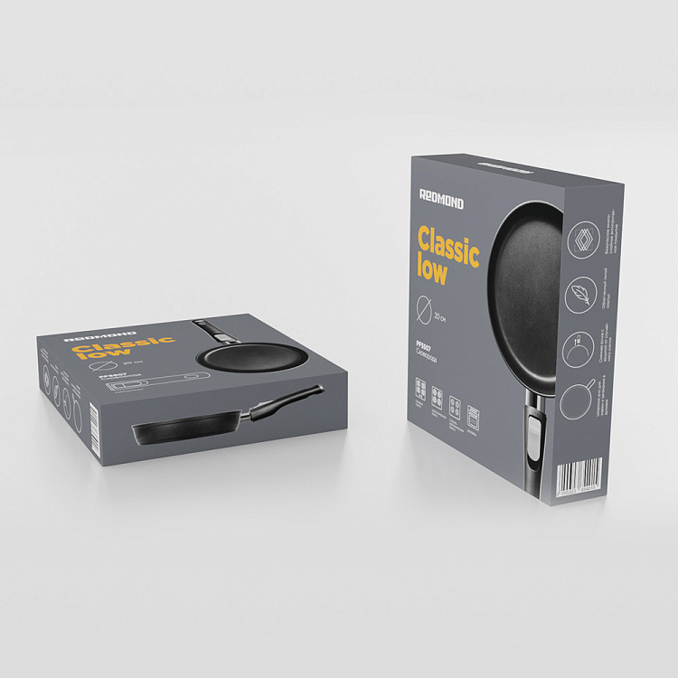 Сковорода низкая REDMOND Black 20 см PF5507 - фото 8 - купить в интернет-магазине Редмонд