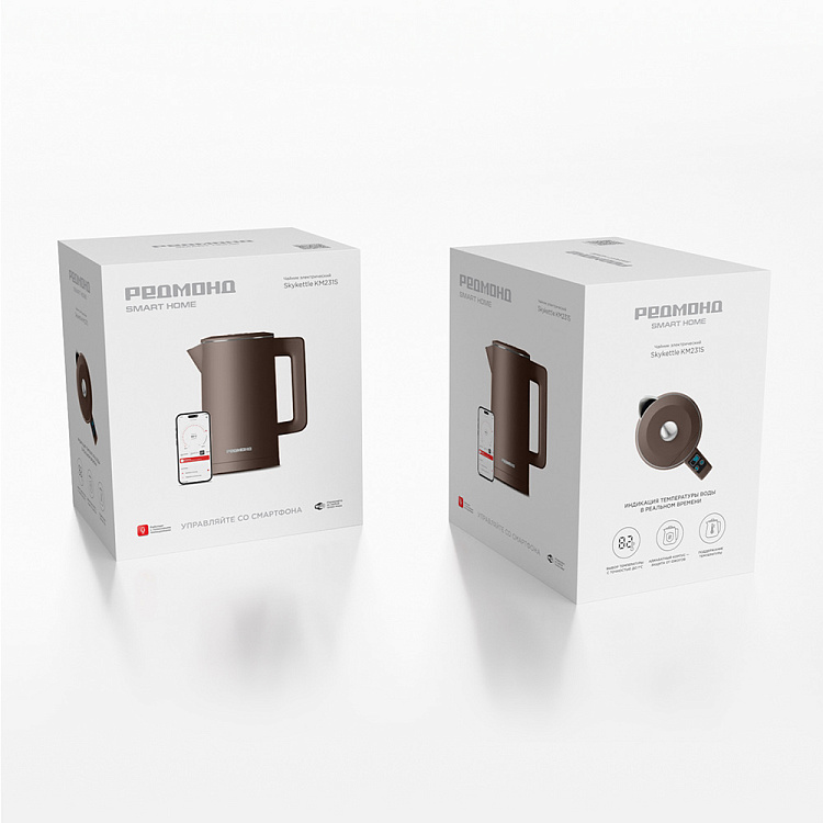 Умный чайник РЕДМОНД SkyKettle KM231S (серо-коричневый) - фото 10 - купить в интернет-магазине Редмонд