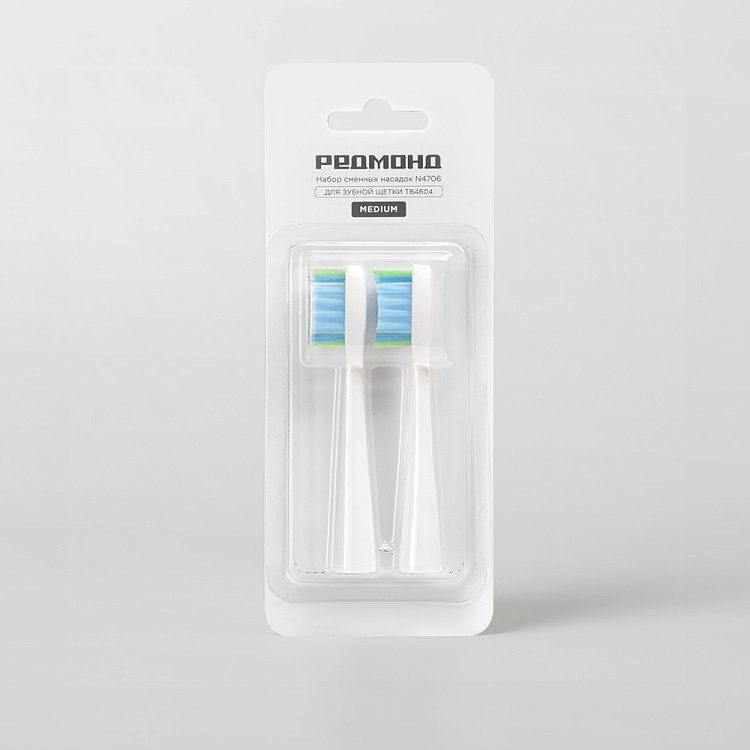 Набор сменных насадок для зубной щетки N4706 (белый) - фото 4 - купить в интернет-магазине Редмонд