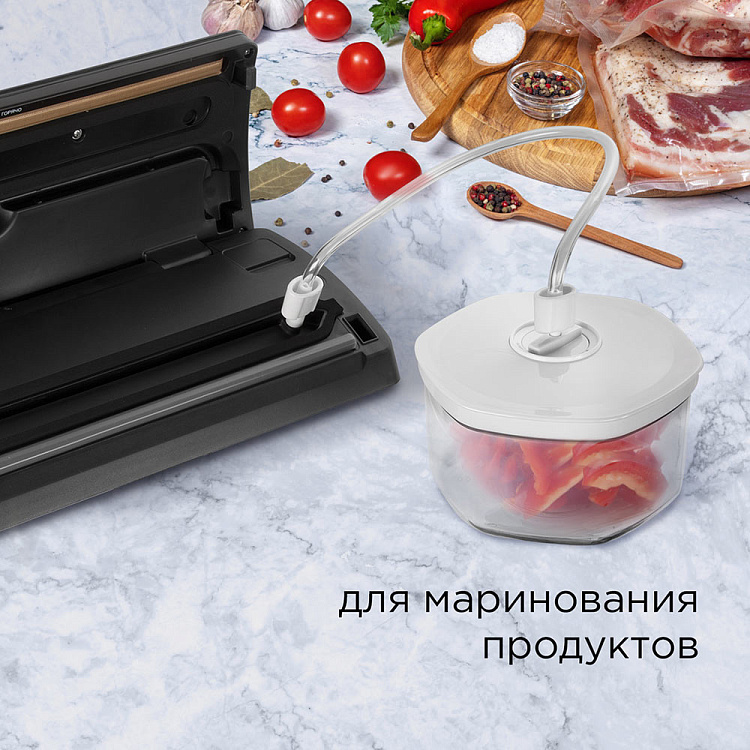 Вакуумный упаковщик РЕДМОНД RVS-M020 (серый металлик) - фото 6 - купить в интернет-магазине Редмонд