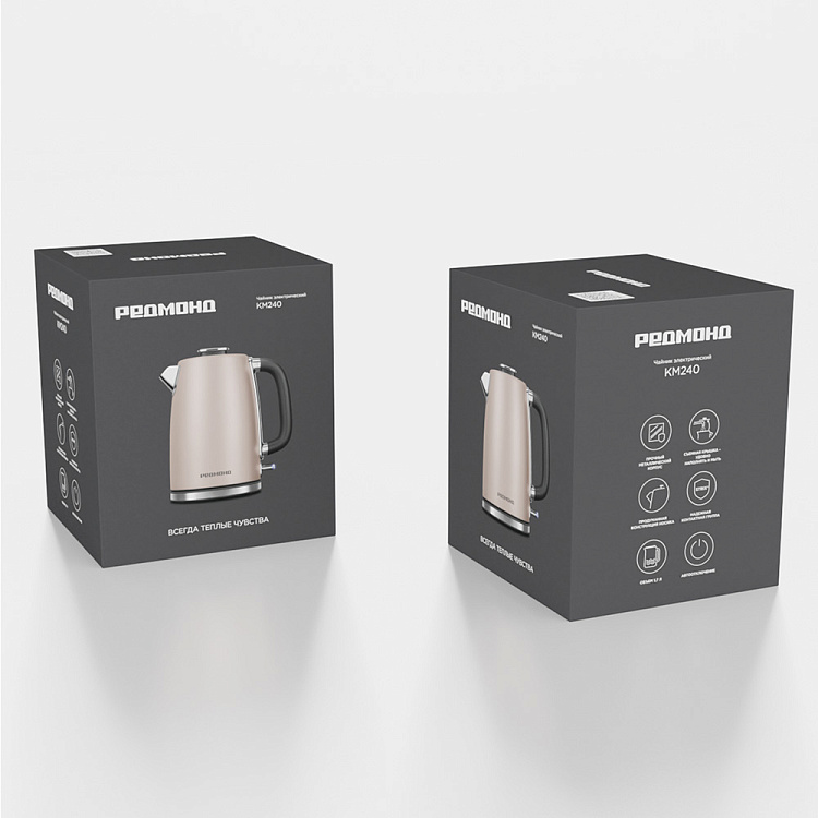 Электрический чайник РЕДМОНД KM240 (бежевый) - фото 10 - купить в интернет-магазине Редмонд