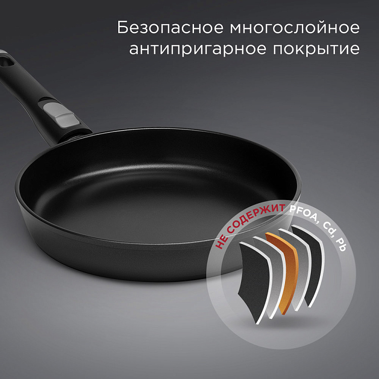 Сковорода низкая REDMOND Black 20 см PF5507 - фото 7 - купить в интернет-магазине Редмонд
