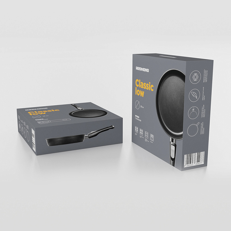 Сковорода низкая REDMOND Black 28 см PF5510 - фото 9 - купить в интернет-магазине Редмонд