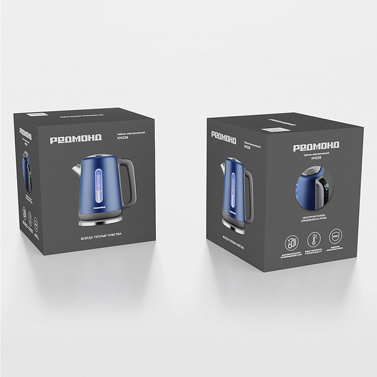 Электрический чайник РЕДМОНД KM238 (синий) - фото 8 - купить в интернет-магазине Редмонд