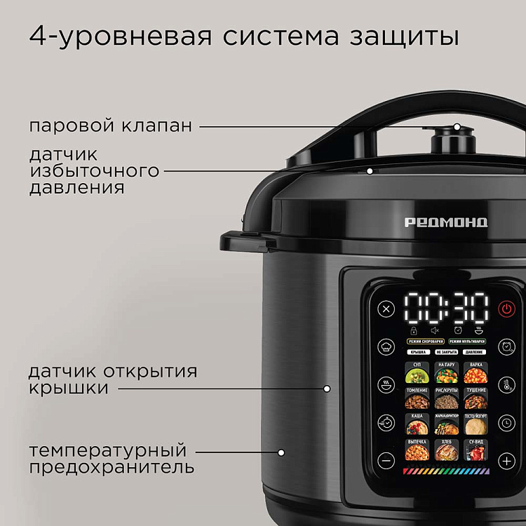 Мультиварка-скороварка РЕДМОНД Fast Chef MP111 - фото 6 - купить в интернет-магазине Редмонд